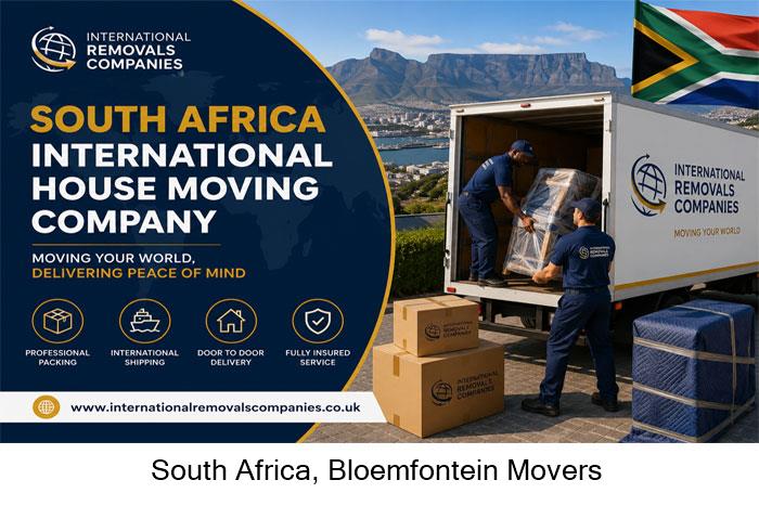 Movers unloading at an established Westdene property in Bloemfontein